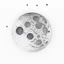 Realistic depiction of a lunar eclipse with dog paw prints as the shadow tattoo design idea