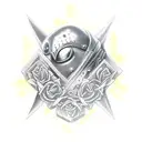 Canary warrior stone tattoo design idea