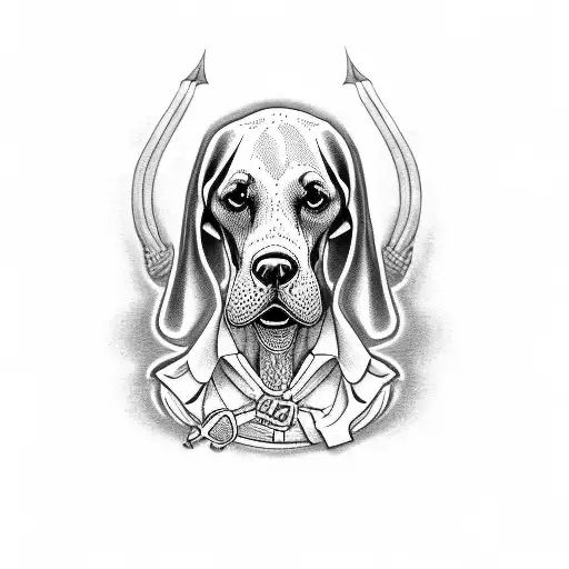 Grim Reaper with 3 Dobermans  tattoo design idea
