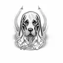 Grim Reaper with 3 Dobermans  tattoo design idea