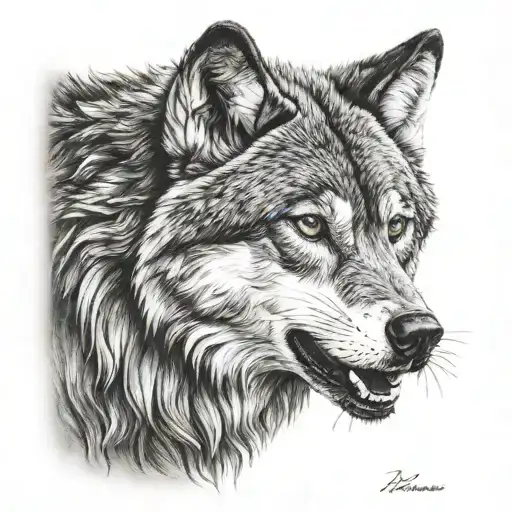 wolf tattoo design idea