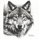 wolf tattoo design idea