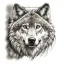 wolf tattoo design idea
