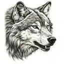 wolf tattoo design idea