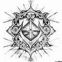 Stephan's Dom Gothic style fat lines tattoo design idea