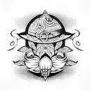 Stephan's Dom  fat lines tattoo design idea