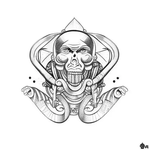 3 monkes tattoo design idea