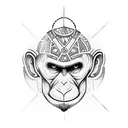 3 monkes tattoo design idea