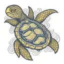 navy turtle shellback  tattoo design idea