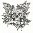 love laugh hate   tattoo design idea