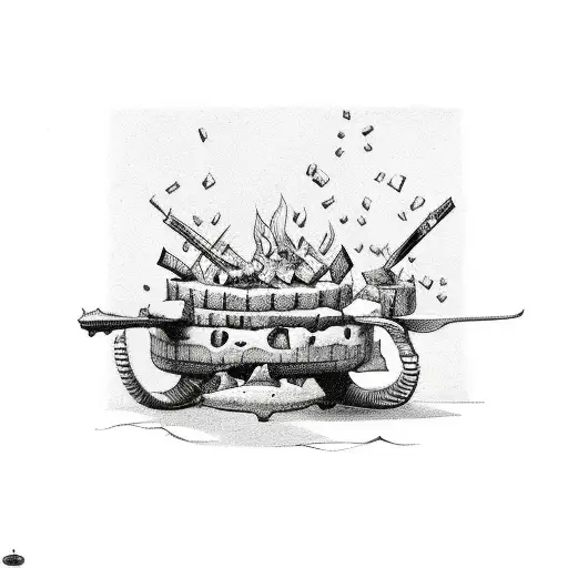 swiss cheese as a bon fire tattoo design idea