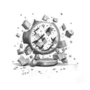 swiss cheese as a bon fire tattoo design idea