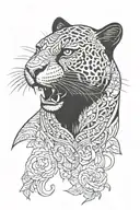 black panter tattoo design idea