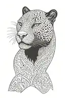 black panter tattoo design idea