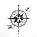 Compass tattoo design idea