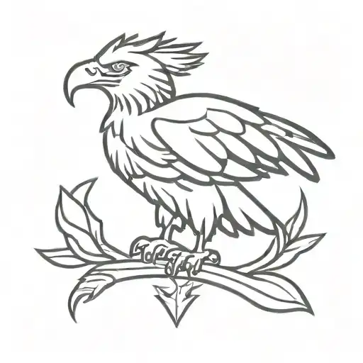 eagle in a crown tattoo design idea