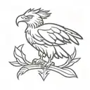 eagle in a crown tattoo design idea