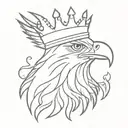 eagle in a crown tattoo design idea