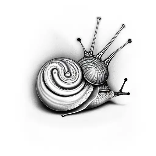 snail tattoo design idea