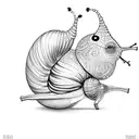 snail tattoo design idea