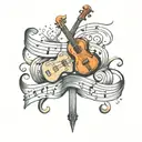 music lover tattoo design idea