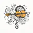 music lover tattoo design idea