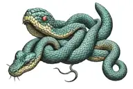 snake eating itself tattoo design idea