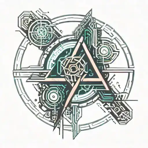 cyberpunk roots company logo tattoo design idea