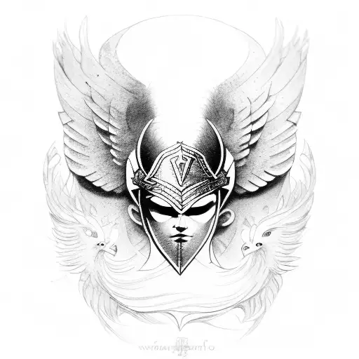  Valkyrie Warrior tattoo design idea