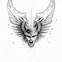  Valkyrie Warrior tattoo design idea