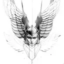  Valkyrie Warrior tattoo design idea
