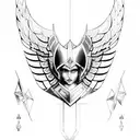  Valkyrie Warrior tattoo design idea