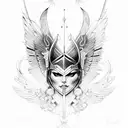  Valkyrie Warrior tattoo design idea