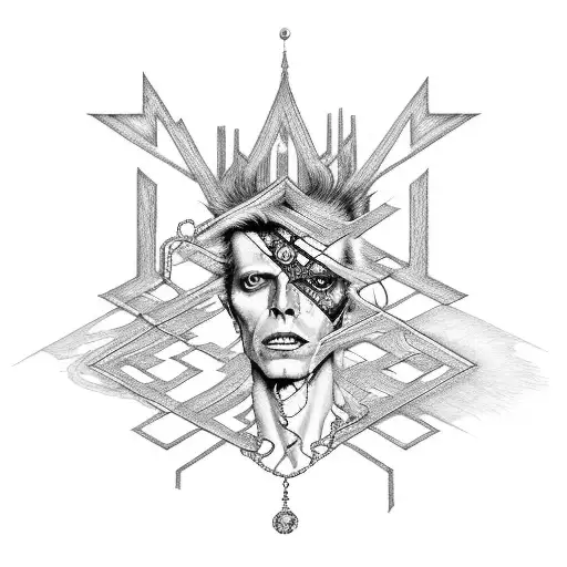 David Bowie labyrinth chains, breaking tattoo design idea