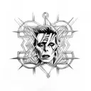 David Bowie labyrinth chains, breaking tattoo design idea