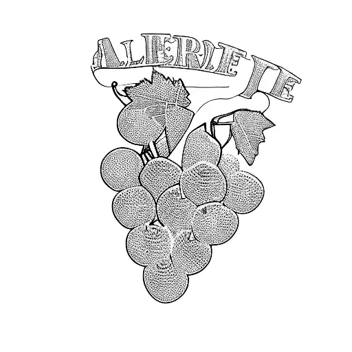 grapes tattoo design idea