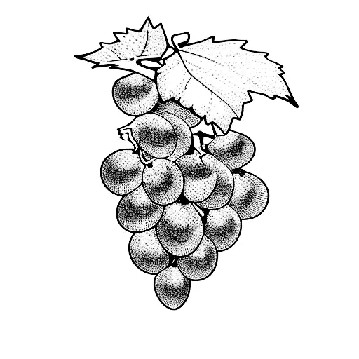 grapes tattoo design idea