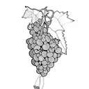 grapes tattoo design idea