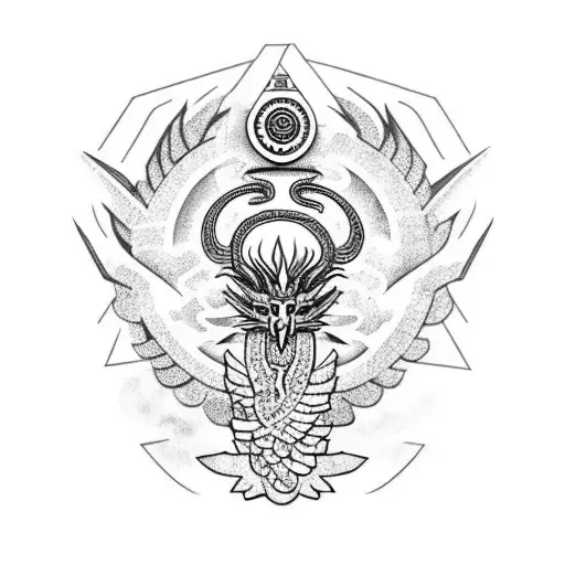 Quetzalcoatl,sol azteca, oracion azteca del poder tattoo design idea