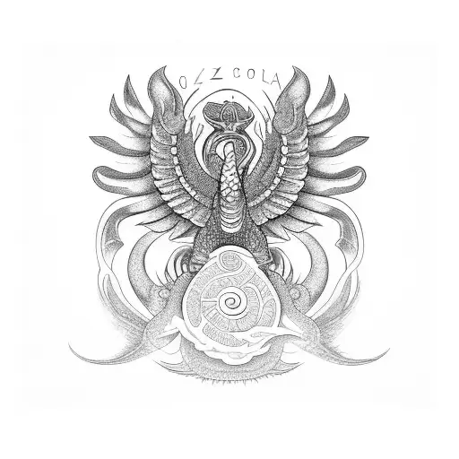 Quetzalcoatl,sol azteca, simbolos aztecas tattoo design idea