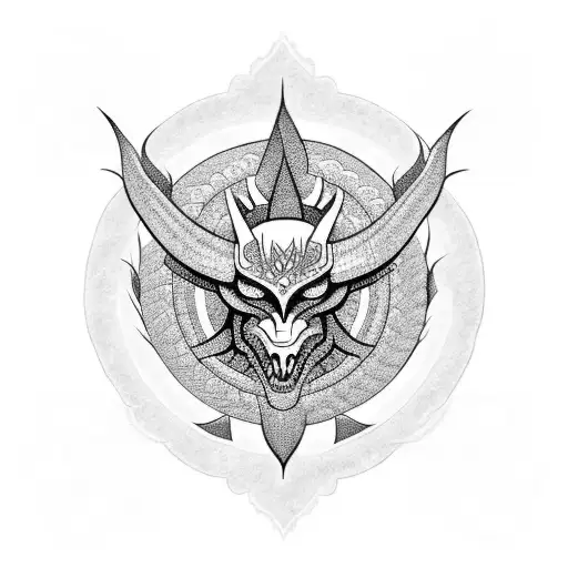 sol azteca, dragon tattoo design idea