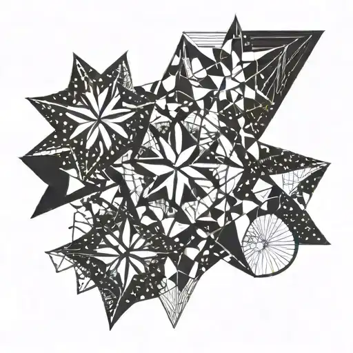 There are two stars (like glitter emoji from an iPhone, but only two) - one bigger and one smaller. The smaller one is o tattoo design idea