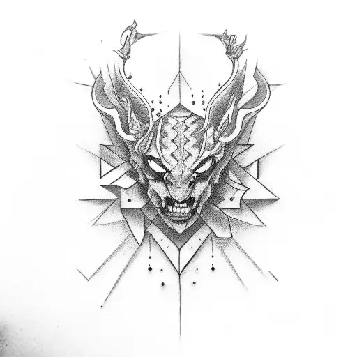 the letters d and m tattoo design idea