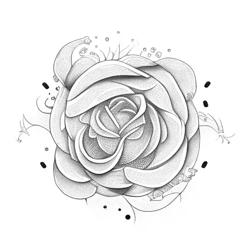 the letters d and m with a flower tattoo design idea