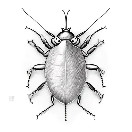 cockroach stuck on its back tattoo design idea