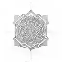 An intricate labyrinth inspired by Greek mythology tattoo design idea