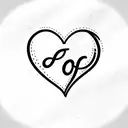 heart with initial inside tattoo design idea