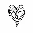 heart with initial inside tattoo design idea