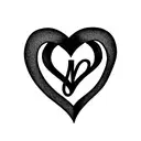 heart with initial inside tattoo design idea