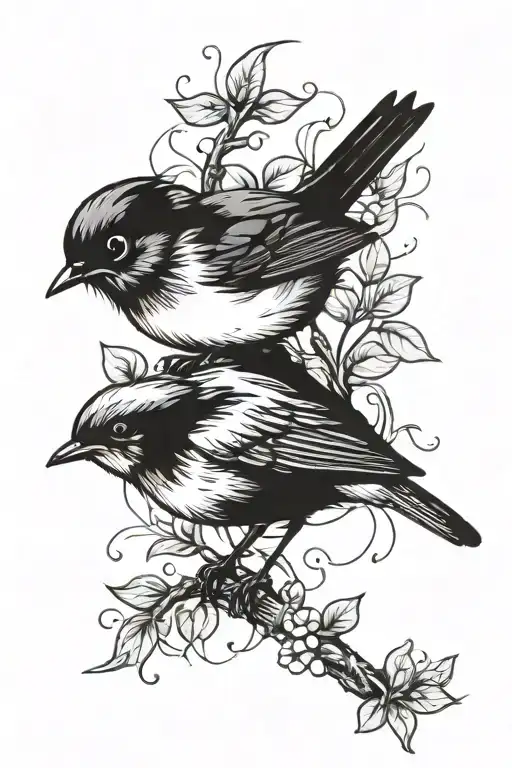 healing inner child and a robin tattoo design idea